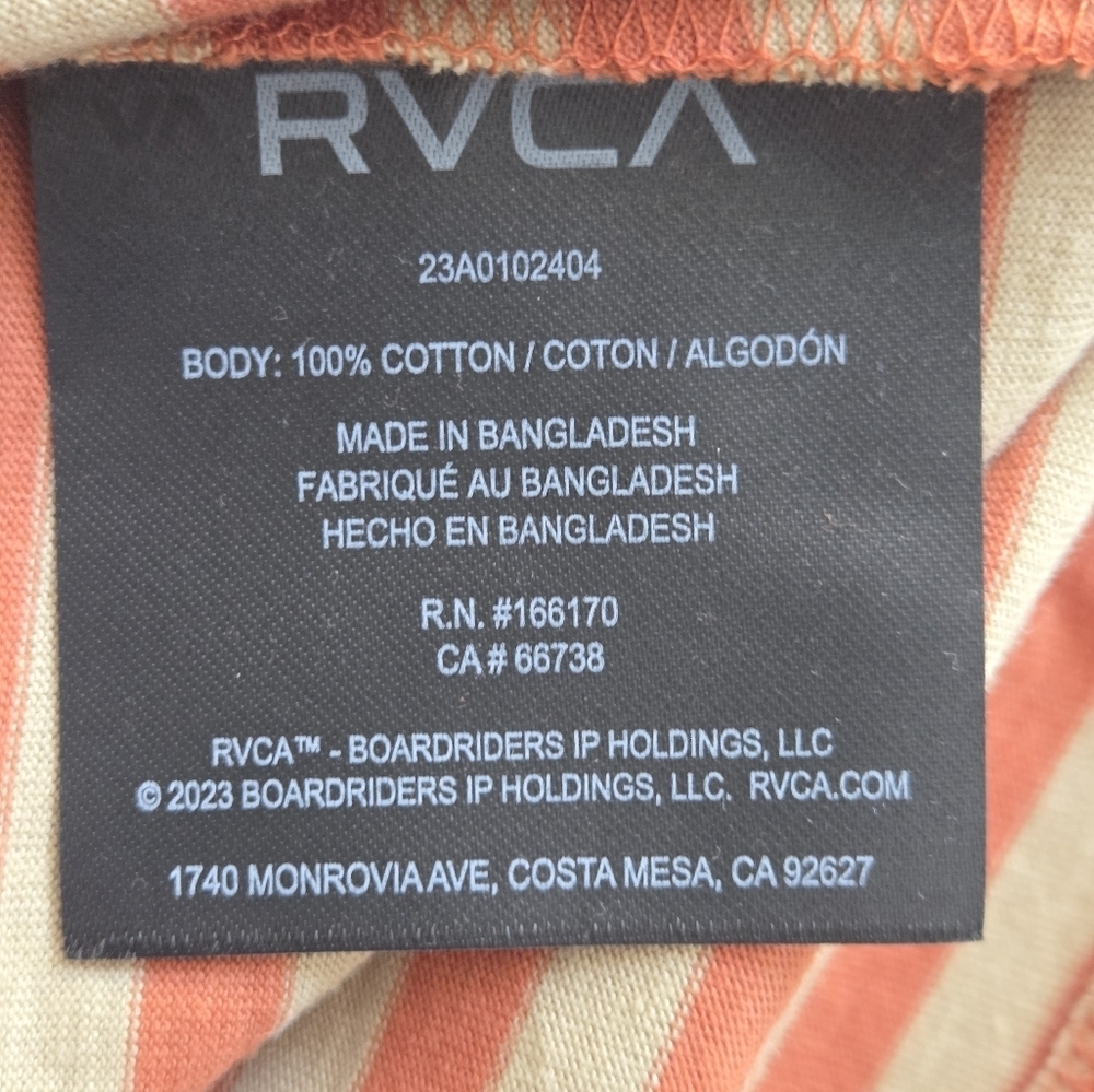 RVCA Rush And Tan Striped Tee - Picture 6 of 6